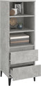 vidaXL - Hoge - kast - 40x36x110 - cm - bewerkt - hout - betongrijs