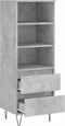 vidaXL - Hoge - kast - 40x36x110 - cm - bewerkt - hout - betongrijs