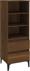vidaXL - Hoge - kast - 40x36x110 - cm - bewerkt - hout - bruineiken