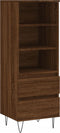 vidaXL - Hoge - kast - 40x36x110 - cm - bewerkt - hout - bruineiken