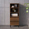 vidaXL - Hoge - kast - 40x36x110 - cm - bewerkt - hout - bruineiken