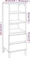 vidaXL - Hoge - kast - 40x36x110 - cm - bewerkt - hout - bruineiken