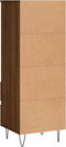 vidaXL - Hoge - kast - 40x36x110 - cm - bewerkt - hout - bruineiken