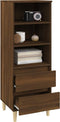 vidaXL - Hoge - kast - 40x36x110 - cm - bewerkt - hout - bruineiken
