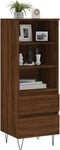 vidaXL - Hoge - kast - 40x36x110 - cm - bewerkt - hout - bruineiken