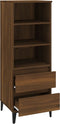 vidaXL - Hoge - kast - 40x36x110 - cm - bewerkt - hout - bruineiken