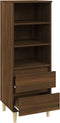 vidaXL - Hoge - kast - 40x36x110 - cm - bewerkt - hout - bruineiken