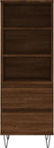 vidaXL - Hoge - kast - 40x36x110 - cm - bewerkt - hout - bruineiken