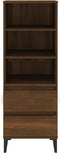 vidaXL - Hoge - kast - 40x36x110 - cm - bewerkt - hout - bruineiken