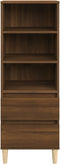vidaXL - Hoge - kast - 40x36x110 - cm - bewerkt - hout - bruineiken