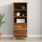 vidaXL - Hoge - kast - 40x36x110 - cm - bewerkt - hout - gerookt - eiken