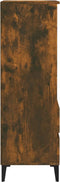 vidaXL - Hoge - kast - 40x36x110 - cm - bewerkt - hout - gerookt - eiken