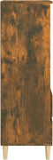 vidaXL - Hoge - kast - 40x36x110 - cm - bewerkt - hout - gerookt - eiken
