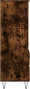 vidaXL - Hoge - kast - 40x36x110 - cm - bewerkt - hout - gerookt - eiken