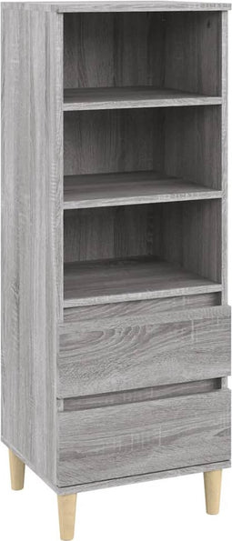 vidaXL - Hoge - kast - 40x36x110 - cm - bewerkt - hout - grijs - sonoma
