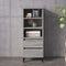vidaXL - Hoge - kast - 40x36x110 - cm - bewerkt - hout - grijs - sonoma