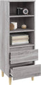 vidaXL - Hoge - kast - 40x36x110 - cm - bewerkt - hout - grijs - sonoma