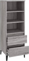 vidaXL - Hoge - kast - 40x36x110 - cm - bewerkt - hout - grijs - sonoma