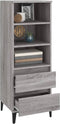 vidaXL - Hoge - kast - 40x36x110 - cm - bewerkt - hout - grijs - sonoma