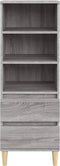 vidaXL - Hoge - kast - 40x36x110 - cm - bewerkt - hout - grijs - sonoma