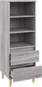 vidaXL - Hoge - kast - 40x36x110 - cm - bewerkt - hout - grijs - sonoma