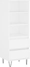 vidaXL - Hoge - kast - 40x36x110 - cm - bewerkt - hout - wit