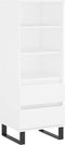 vidaXL - Hoge - kast - 40x36x110 - cm - bewerkt - hout - wit