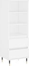 vidaXL - Hoge - kast - 40x36x110 - cm - bewerkt - hout - wit