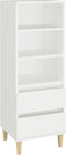 vidaXL - Hoge - kast - 40x36x110 - cm - bewerkt - hout - wit