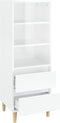 vidaXL - Hoge - kast - 40x36x110 - cm - bewerkt - hout - wit