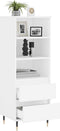 vidaXL - Hoge - kast - 40x36x110 - cm - bewerkt - hout - wit