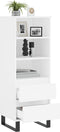 vidaXL - Hoge - kast - 40x36x110 - cm - bewerkt - hout - wit