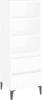 vidaXL - Hoge - kast - 40x36x110 - cm - bewerkt - hout - wit
