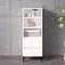vidaXL - Hoge - kast - 40x36x110 - cm - bewerkt - hout - wit