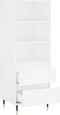 vidaXL - Hoge - kast - 40x36x110 - cm - bewerkt - hout - wit