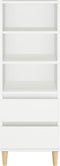 vidaXL - Hoge - kast - 40x36x110 - cm - bewerkt - hout - wit