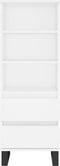 vidaXL - Hoge - kast - 40x36x110 - cm - bewerkt - hout - wit