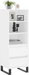 vidaXL - Hoge - kast - 40x36x110 - cm - bewerkt - hout - wit