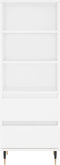 vidaXL - Hoge - kast - 40x36x110 - cm - bewerkt - hout - wit