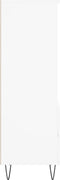 vidaXL - Hoge - kast - 40x36x110 - cm - bewerkt - hout - wit