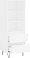 vidaXL - Hoge - kast - 40x36x110 - cm - bewerkt - hout - wit