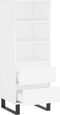 vidaXL - Hoge - kast - 40x36x110 - cm - bewerkt - hout - wit