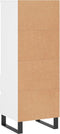 vidaXL - Hoge - kast - 40x36x110 - cm - bewerkt - hout - wit
