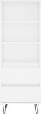 vidaXL - Hoge - kast - 40x36x110 - cm - bewerkt - hout - wit