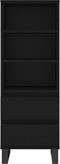 vidaXL - Hoge - kast - 40x36x110 - cm - bewerkt - hout - zwart