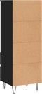 vidaXL - Hoge - kast - 40x36x110 - cm - bewerkt - hout - zwart