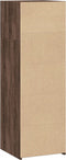 vidaXL - Hoge - kast - 40x41x124 - cm - bewerkt - hout - bruin - eikenkleur