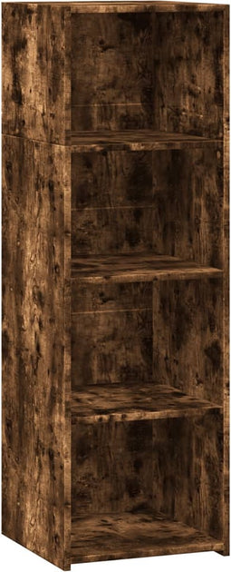 vidaXL - Hoge - kast - 40x41x124 - cm - bewerkt - hout - gerookt - eikenkleurig
