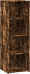 vidaXL - Hoge - kast - 40x41x124 - cm - bewerkt - hout - gerookt - eikenkleurig