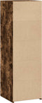 vidaXL - Hoge - kast - 40x41x124 - cm - bewerkt - hout - gerookt - eikenkleurig